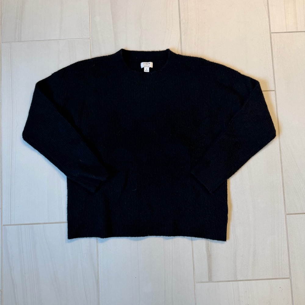 J. Crew Women's Black Crew Neck Sweater